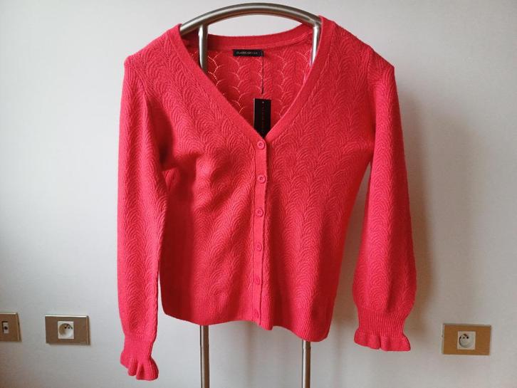 Claude Arielle – Cardigan – Maat L – Nieuw met label, Kleding | Dames, Truien en Vesten, Nieuw, Maat 42/44 (L), Rood, Ophalen of Verzenden