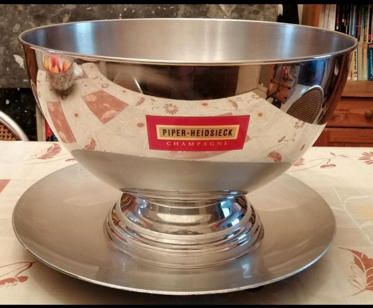 ✓Prachtige PIPER-HEIDSIECK CHAMPAGNE-emmer Koeler, Huis en Inrichting, Keuken | Servies, Gebruikt, Kom(men), Overige stijlen, Overige materialen