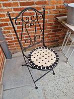 Bistrostoel klapstoel met mozaïek inleg tegeltjes, Tuin en Terras, Ophalen of Verzenden, Gebruikt