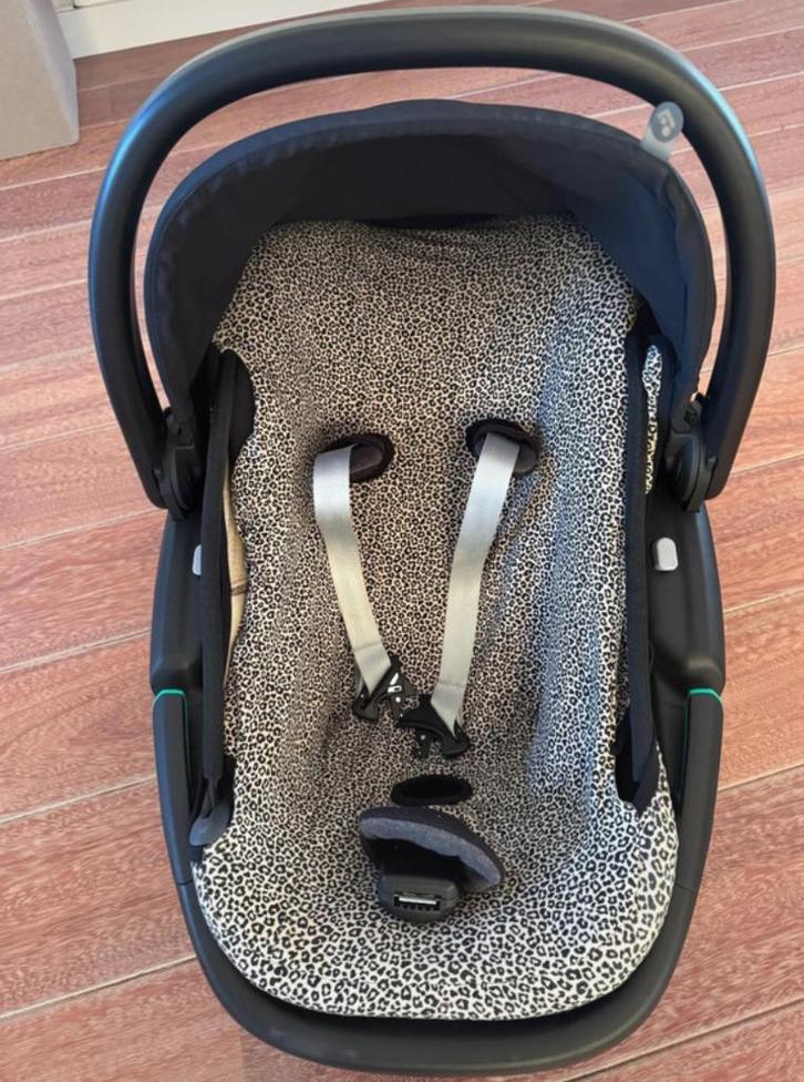 Étui Maxi-Cosi Pearl 360 Authentic Black + léopard, Enfants & Bébés, Sièges auto, Comme neuf, Maxi-Cosi, 0 à 18 kg, Isofix, Dossier réglable