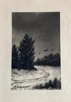 A. Everaert - lot van 4 tekeningen, Antiek en Kunst, Kunst | Tekeningen en Fotografie, Ophalen of Verzenden