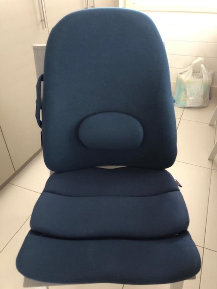 Ergonomisch zit en rugkussen ObusForme, Huis en Inrichting, Bureaustoelen, Bureaustoel, Blauw, Ergonomisch, Ophalen
