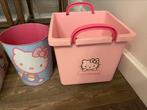 Hello Kitty doos met Dublo blokken en vuilnisbakje, Ophalen of Verzenden, Gebruikt