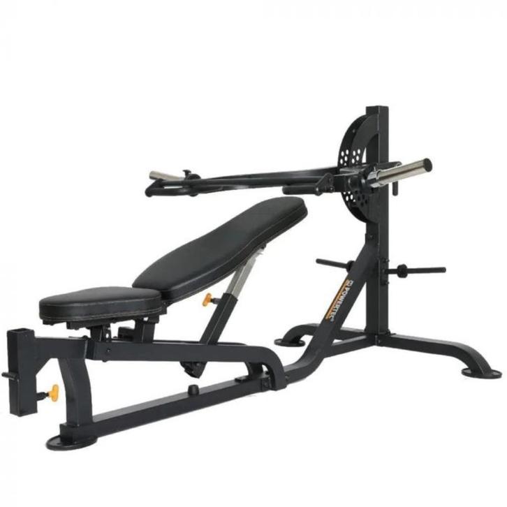Multi Press Halterbank Powertec, Sport en Fitness, Fitnessapparatuur, Gebruikt, Krachtstation, Borst, Aluminium, Ophalen