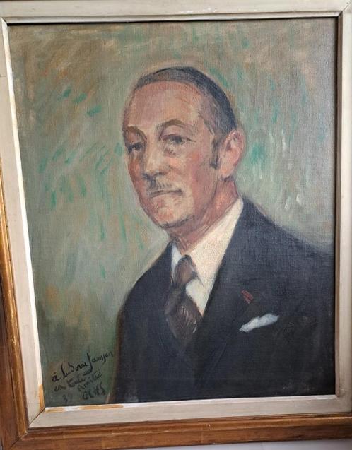 Zeldzaam portret van Ludovic Janssen door Jacques Ochs, Antiek en Kunst, Kunst | Schilderijen | Klassiek, Ophalen of Verzenden