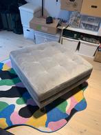 Kave Home voetenbank grijs/fluweel 80x80cm, Ophalen, Gebruikt, Fluweel, Vierkant