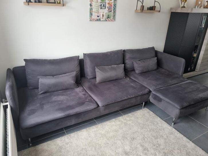 Canapé 4 places avec Méridienne, Maison & Meubles, Canapés | Salons, Tissus, Enlèvement