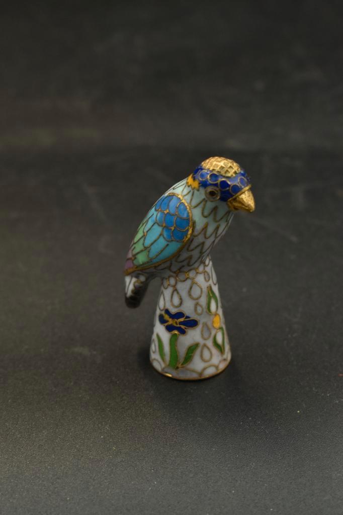 Chinees cloisonne-vogelbeeldje, Verzamelen, Beelden en Beeldjes, Ophalen of Verzenden