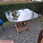 Rotan tafel met glazen tafelblad, Enlèvement ou Envoi