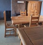 Massief eiken eetkamer, Huis en Inrichting, Complete eetkamers, Ophalen, Gebruikt, Rustiek landelijk, 4 tot 6 stoelen