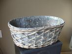 Bloemenschaal in zink, Huis en Inrichting, Woonaccessoires | Schalen en Manden, Ophalen, Mand