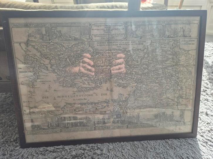 Carte ancienne de 1650 originale !, Antiquités & Art, Antiquités | Objets religieux, Enlèvement ou Envoi