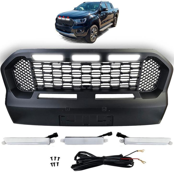 Embleem Loze Zwarte Performance Grill Led Voor Ford Ranger T, Auto diversen, Tuning en Styling, Verzenden