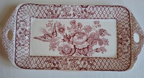 Kleine Engelse Mason's cakeschaal met vogels en bloemen, Antiek en Kunst, Antiek | Servies los, Ophalen of Verzenden