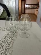 4 prachtige cognac glazen, Ophalen of Verzenden, Zo goed als nieuw, Glas, Glas of Glazen