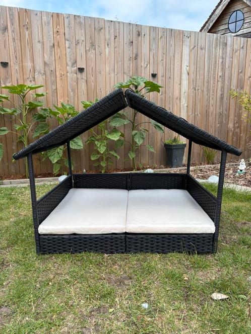 VidaXL Hondenhok Large met dak en kussens, Dieren en Toebehoren, Hondenhokken, Nieuw, Hondenhok, 65 tot 100 cm, 75 tot 110 cm