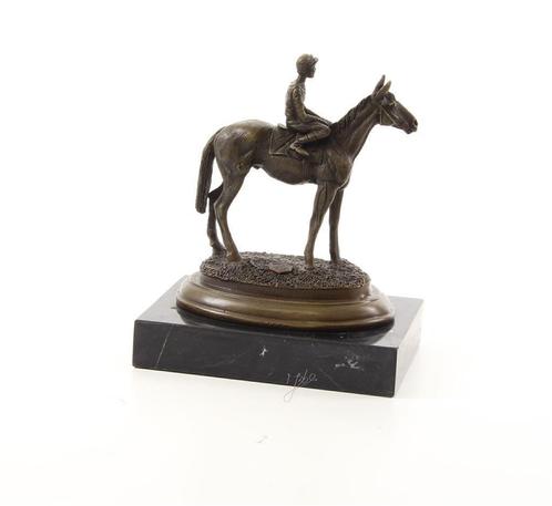 paard met ruiter , beeld , kado, Antiquités & Art, Art | Sculptures & Bois, Enlèvement ou Envoi