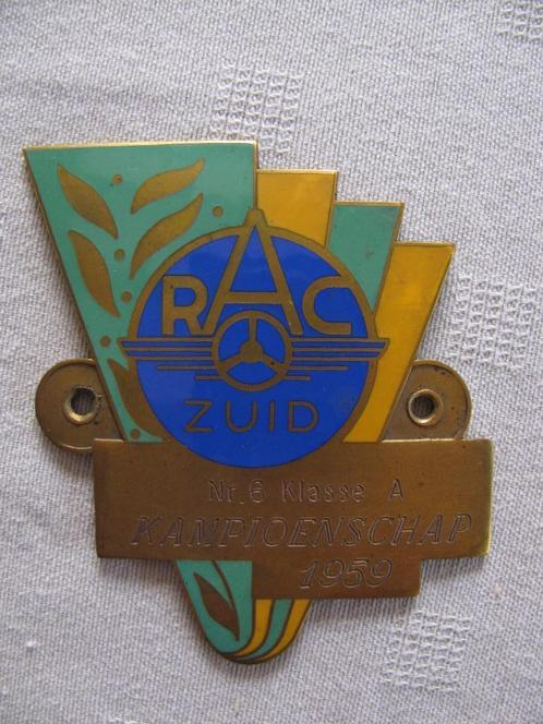10 RAC Zuid Kampioenschap Rallye Rally badge 1959, Verzamelen, Automerken, Motoren en Formule 1, Gebruikt, Auto's, Ophalen of Verzenden
