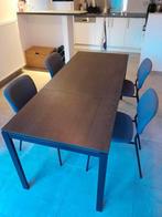 Table extensible + 4 chaises, Maison & Meubles, Tables | Tables à manger, Comme neuf, Rectangulaire, Autres matériaux, 50 à 100 cm