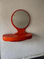 Oranje kaptafel met spiegel, vintage, Ophalen