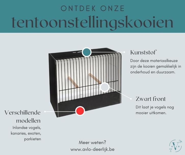Kunststof tentoonstellingskooi, Dieren en Toebehoren, Vogels | Hokken en Kooien, Nieuw, Kunststof, Ophalen