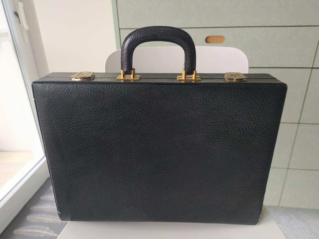 Vintage bruin lederen aktentas Le Tanneur, Handtassen en Accessoires, Koffers, Gebruikt, Leer, Minder dan 50 cm, Minder dan 35 cm