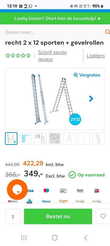 Nieuwe Reformladder, Doe-het-zelf en Bouw, Ophalen, Nieuw, Ladder, Opvouwbaar of Inschuifbaar