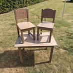 2 Kinderstoelen + tafeltje, Antiek en Kunst, Ophalen