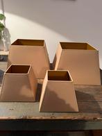 NIEUWE LAMPENKAPPEN 4 STUKS LINNEN VIERKANT, Enlèvement ou Envoi, Beige, Carré, Neuf