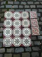 Oude cement tegels met boordsteen 12,5m2 (20x20cm), Doe-het-zelf en Bouw, Ophalen