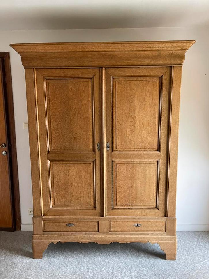 Garde-robe en chêne « LOUIS PHILIPPE », Huis en Inrichting, Kasten | Kleerkasten, Gebruikt, 200 cm of meer, 150 tot 200 cm, 50 tot 75 cm