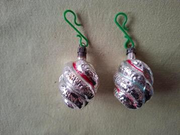 Set zilveren kerstboom ornamenten  beschikbaar voor biedingen