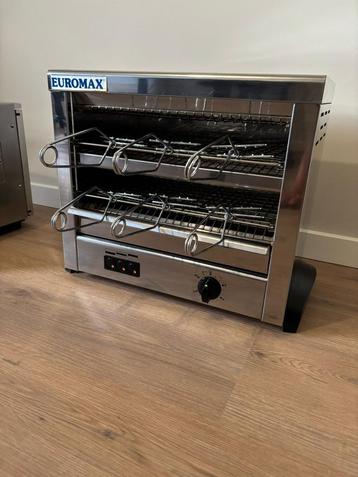 Euromax Toaster Dubbellaags + 6 klemmen, Elektronische apparatuur, Broodroosters, Ophalen, Zo goed als nieuw, Uitneembare kruimellade
