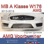 W176 AMG Voorbumper Compleet met Gril Mercedes A Klasse wit, Pare-chocs, Avant, Utilisé, Enlèvement ou Envoi