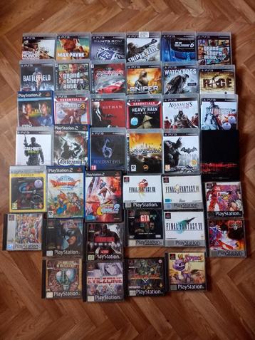 Lot 40 jeux Playstation PS1 PS2 PS3, Enlèvement, Utilisé