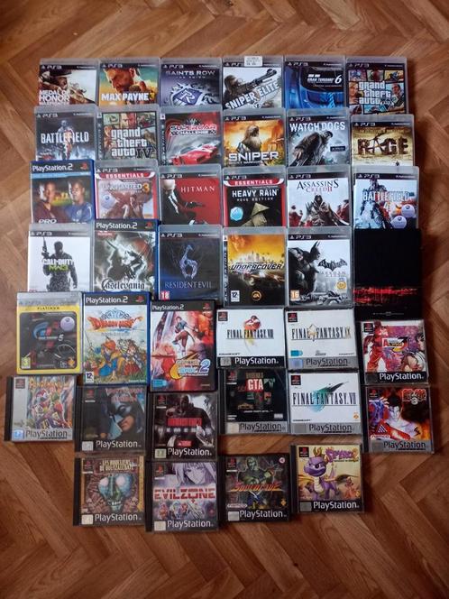 Lot 40 jeux Playstation PS1 PS2 PS3, Games en Spelcomputers, Spelcomputers | Sony PlayStation 1, Gebruikt, Ophalen