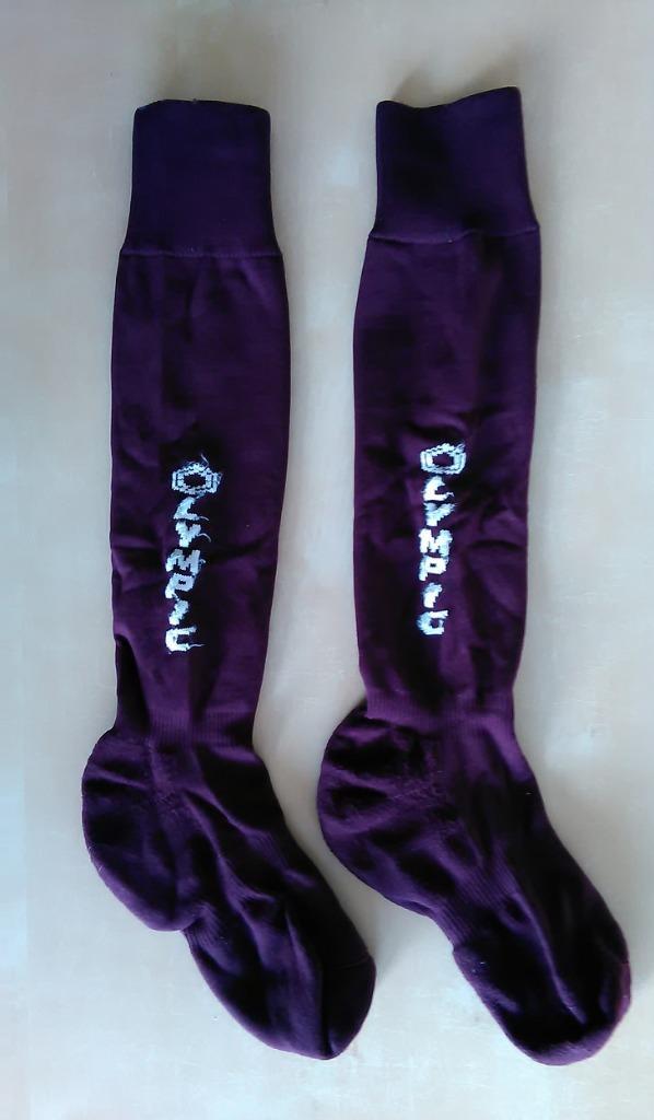 Voetbalkousen Olympic bordeaux paars, maat 33/36, Sport en Fitness, Voetbal, Zo goed als nieuw, Overige typen, Ophalen of Verzenden