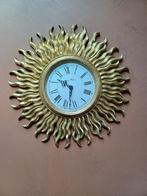 Wandklok zon vintage, Huis en Inrichting, Woonaccessoires | Klokken, Ophalen, Gebruikt, Analoog, Wandklok