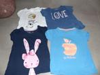 4 shirtjes met korte mouwen - maat 104, Kinderen en Baby's, Ophalen of Verzenden, Zo goed als nieuw, Meisje, Shirt of Longsleeve