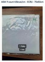AIDA 11 count 4.5kruis/cm - ECRU - 70x50cm, Ophalen of Verzenden, Nieuw, Handborduren, Onderdeel of Accessoires