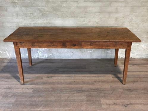 Antieke Franse boerentafel - 197 x 81 cm + 77 cm hoog, Antiek en Kunst, Antiek | Meubels | Tafels, Ophalen of Verzenden