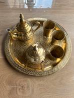 Handgemaakte Marokkaanse thee set uit koper, Ophalen of Verzenden