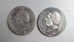 Lot 25 frank 1817 A en 1824 M zilver zeldzaamheid, Postzegels en Munten, Ophalen of Verzenden