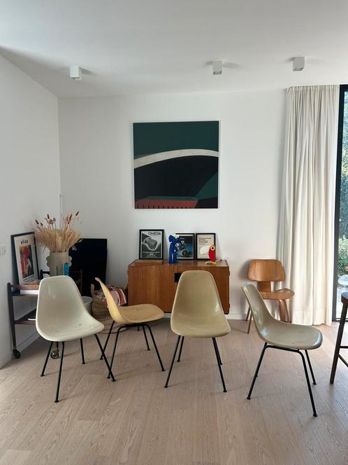 4 vintage Eames sidechairs - fibreglass – Herman Miller, Huis en Inrichting, Stoelen, Ophalen of Verzenden
