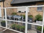 WINDSCHERM glas & alu op 4 wielen., Tuin en Terras, Ophalen, Gebruikt