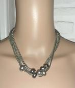 Halsketting zilveren laagjes en parels Zara, Verzenden, Nieuw, Zilver, Overige materialen