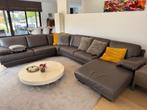 Lederen Salon + Salontafel + TV kast, Ophalen, Gebruikt, Hout, Modern