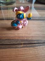 Figuur Smurfin paashaas Peyo / Schleich 1982, Verzamelen, Ophalen, Zo goed als nieuw, Smurfin