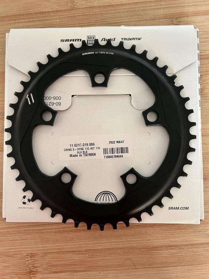 SRAM x-Sync kettingblad 44T/46T, Fietsen en Brommers, Fietsonderdelen, Zo goed als nieuw, Algemeen, Derailleur of Ketting, Ophalen