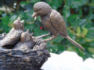 bronzen beeld van een te plaatsen vogelnest, ware grootte..., Tuin en Terras, Ophalen, Nieuw